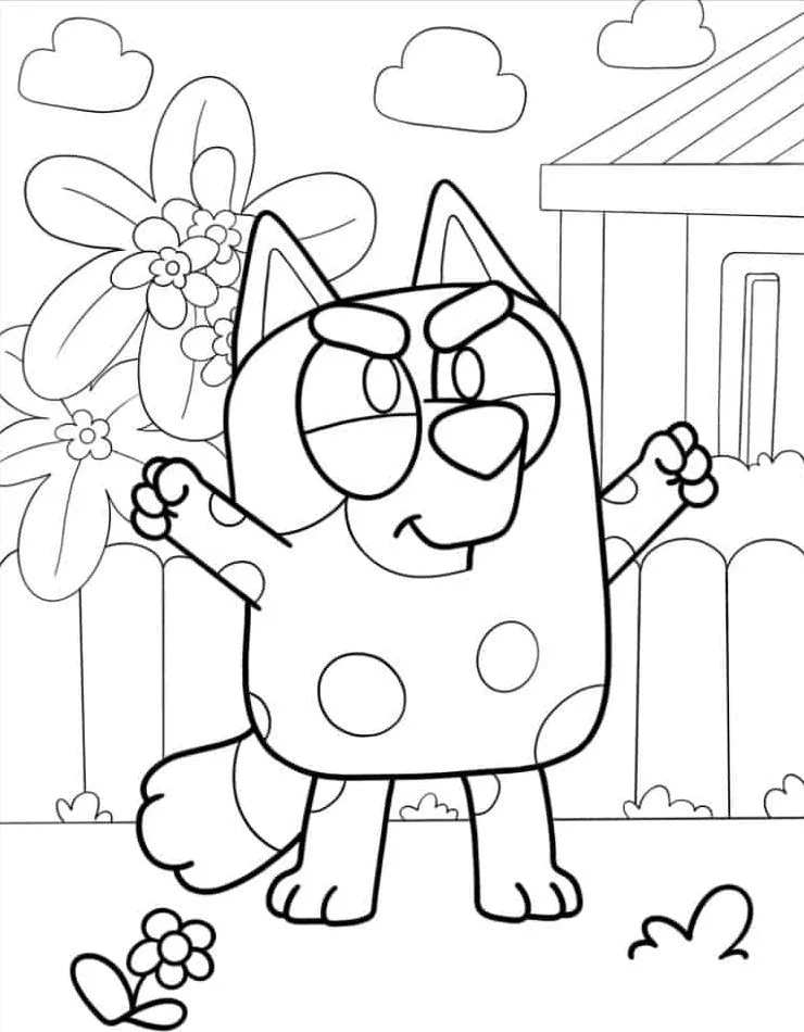 coloriage Bluey à imprimer pour enfants