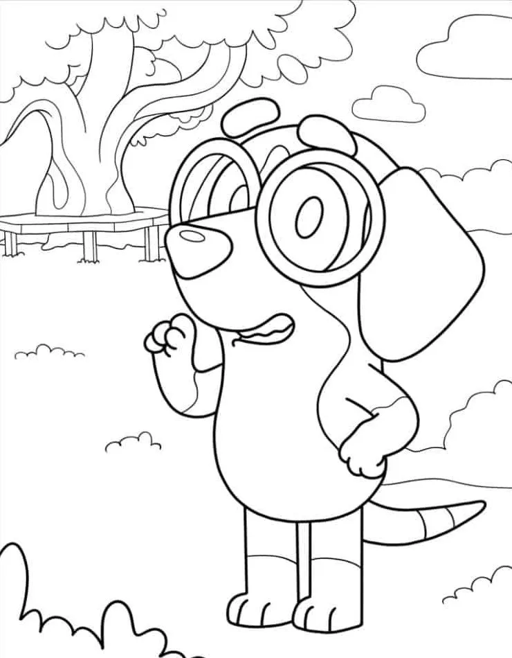 coloriage Bluey pour enfant de 4 ans 1