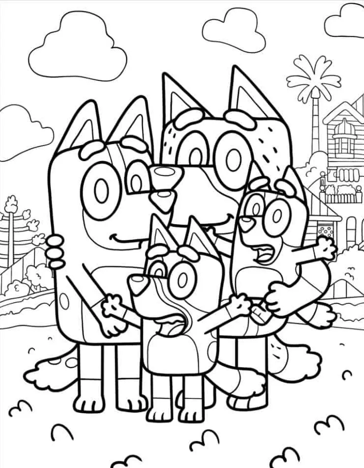 coloriage Bluey gratuit a imprimer 1