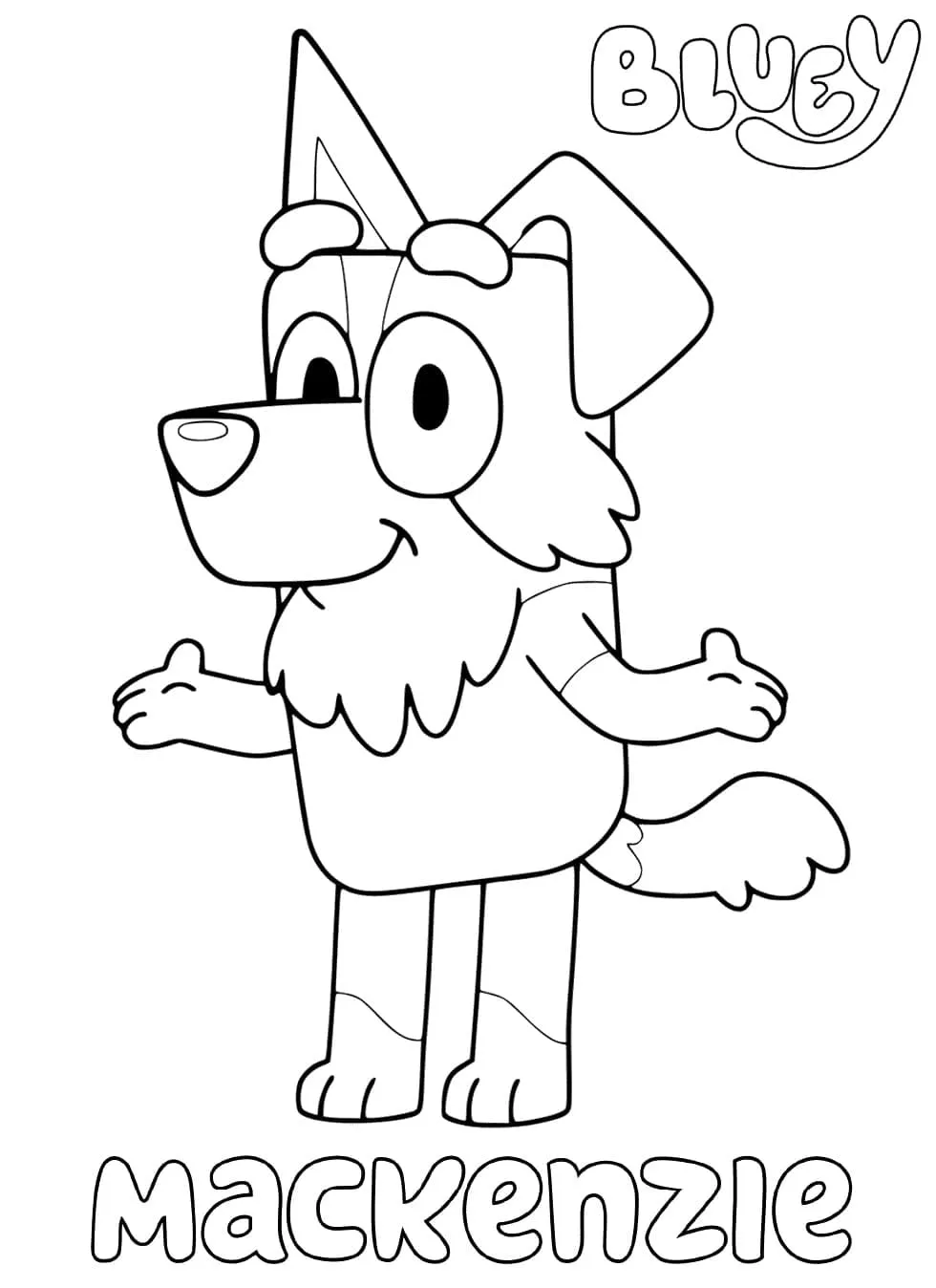 coloriage Bluey pour enfant a imprimer gratuit