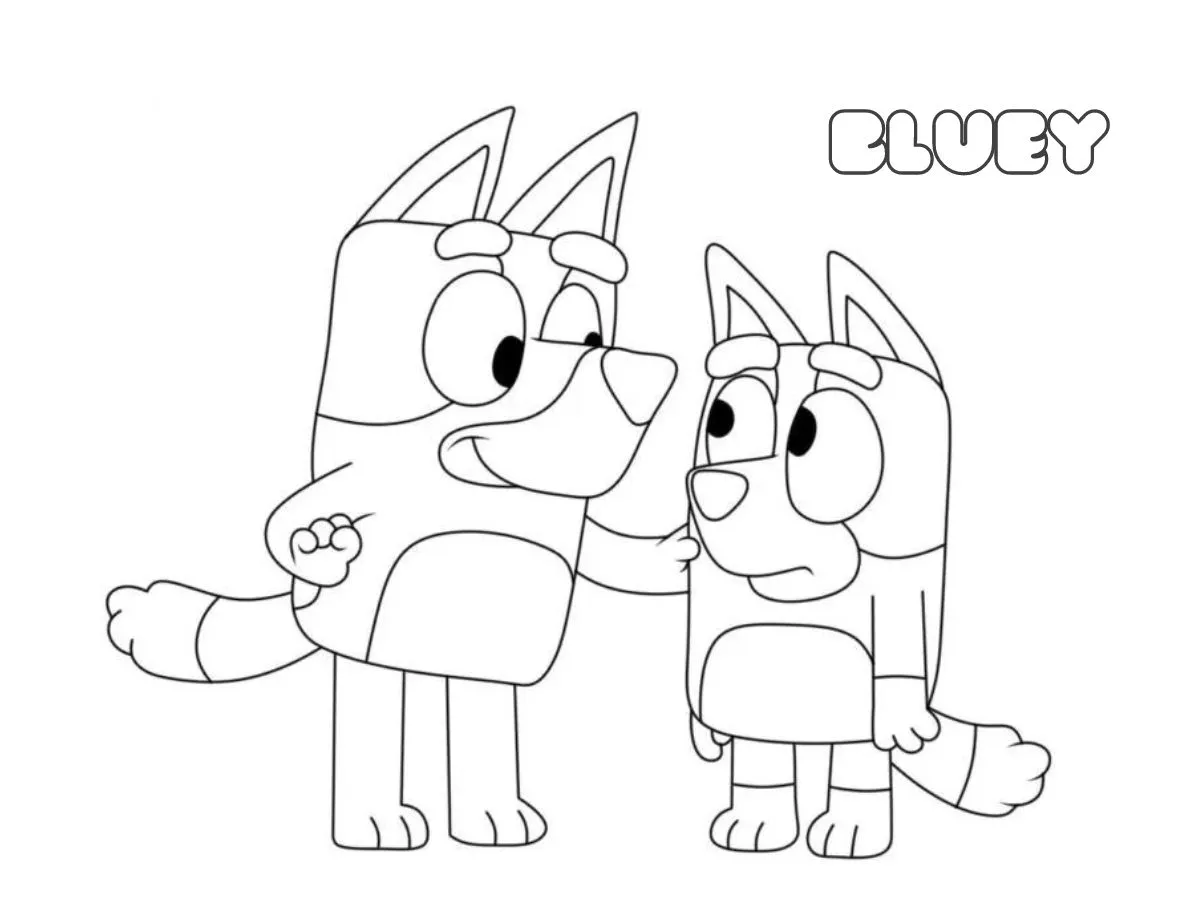 coloriage Bluey pour enfants à télécharger