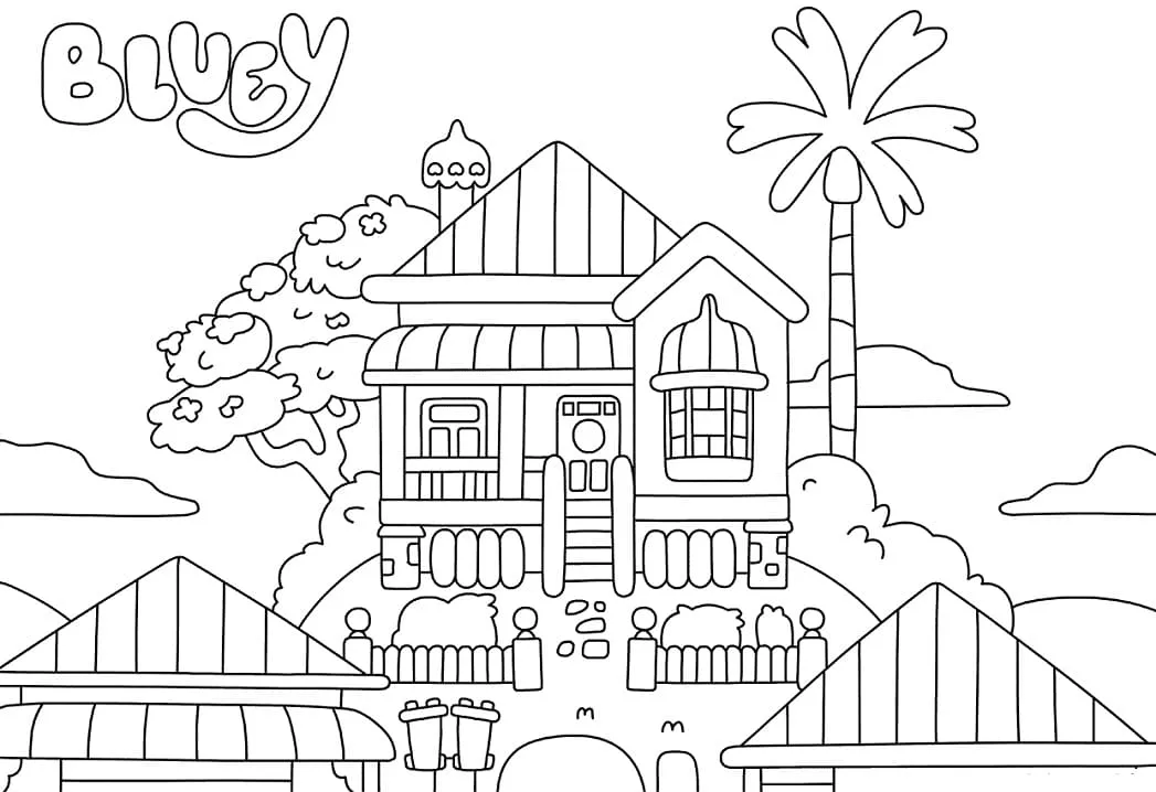 coloriage Bluey a imprimer pour enfant de 4 ans 1