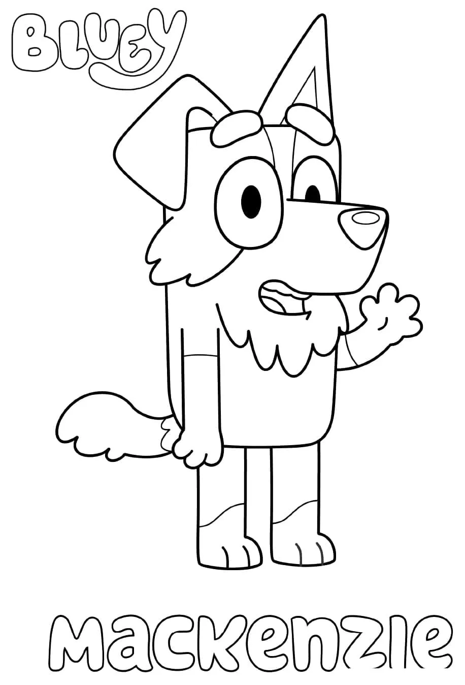 coloriage Bluey à imprimer pdf