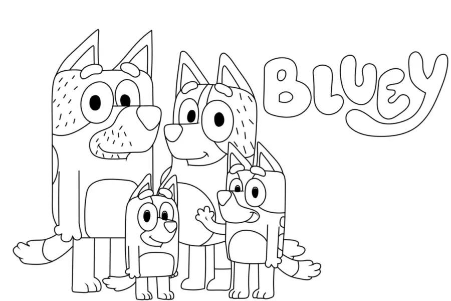 coloriage Bluey educatif pour enfant 1