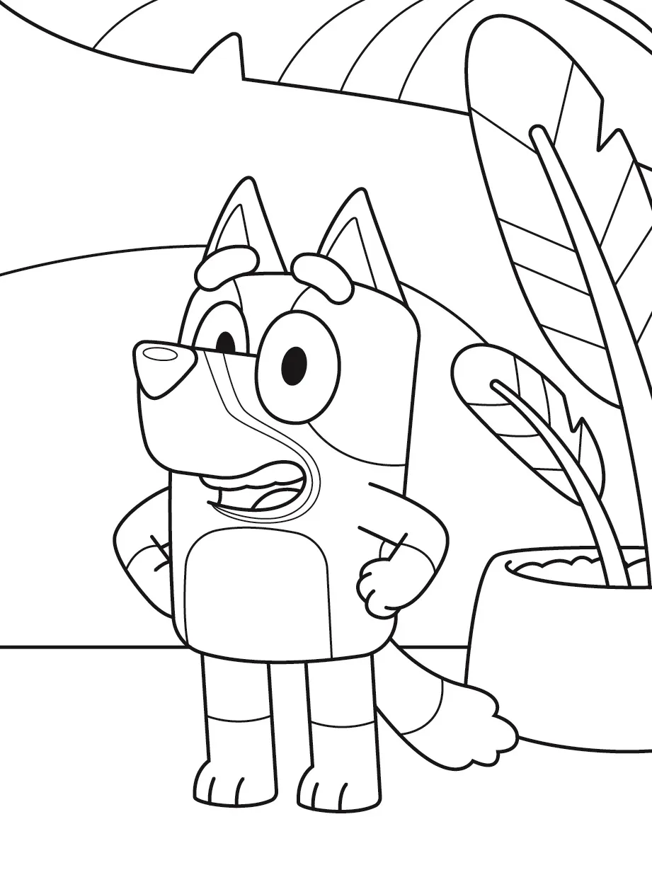 coloriage Bluey a imprimer