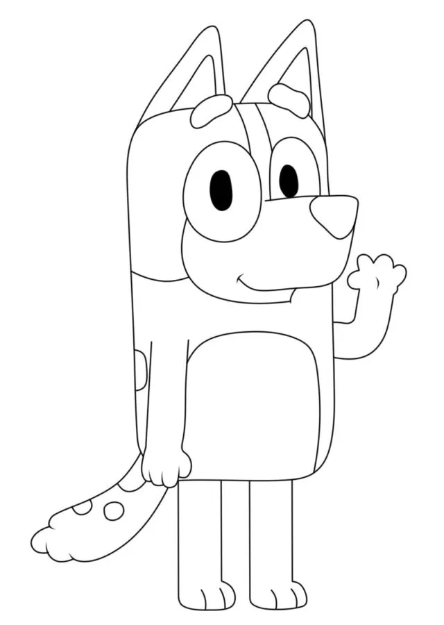 coloriage Bluey à imprimer pour enfant de 4 ans 1