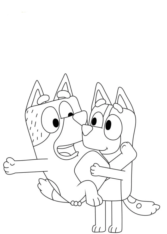 coloriage Bluey gratuit pour enfants 1