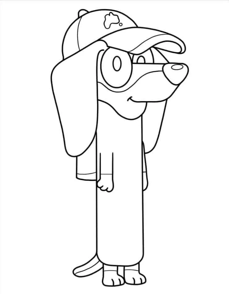 coloriage Bluey a imprimer pour enfant de 4 ans