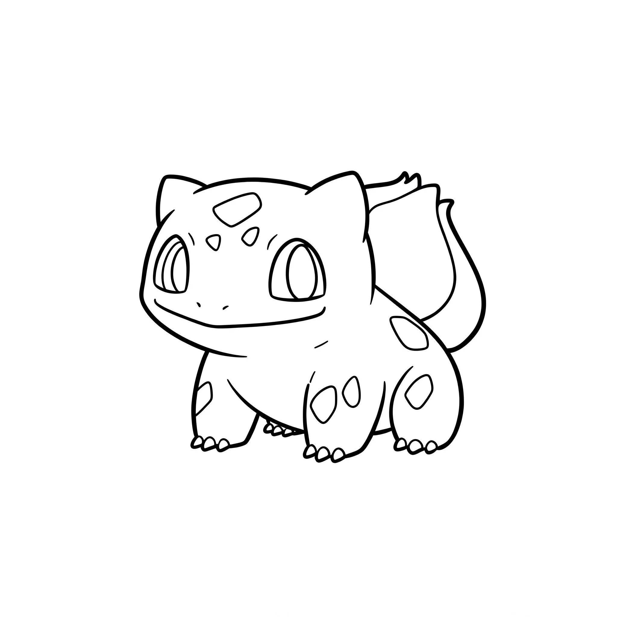 coloriage Bulbizarre avec sa graine à imprimer kawaii