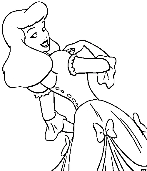 image pour coloriage Cendrillon enfant