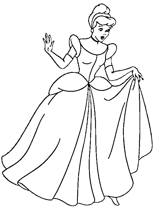 coloriage Cendrillon à imprimer pdf gratuit 2