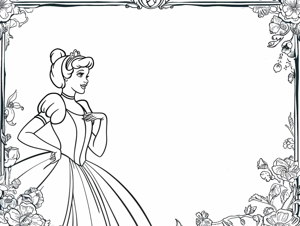 coloriage Cendrillon à imprimer pdf gratuit 1