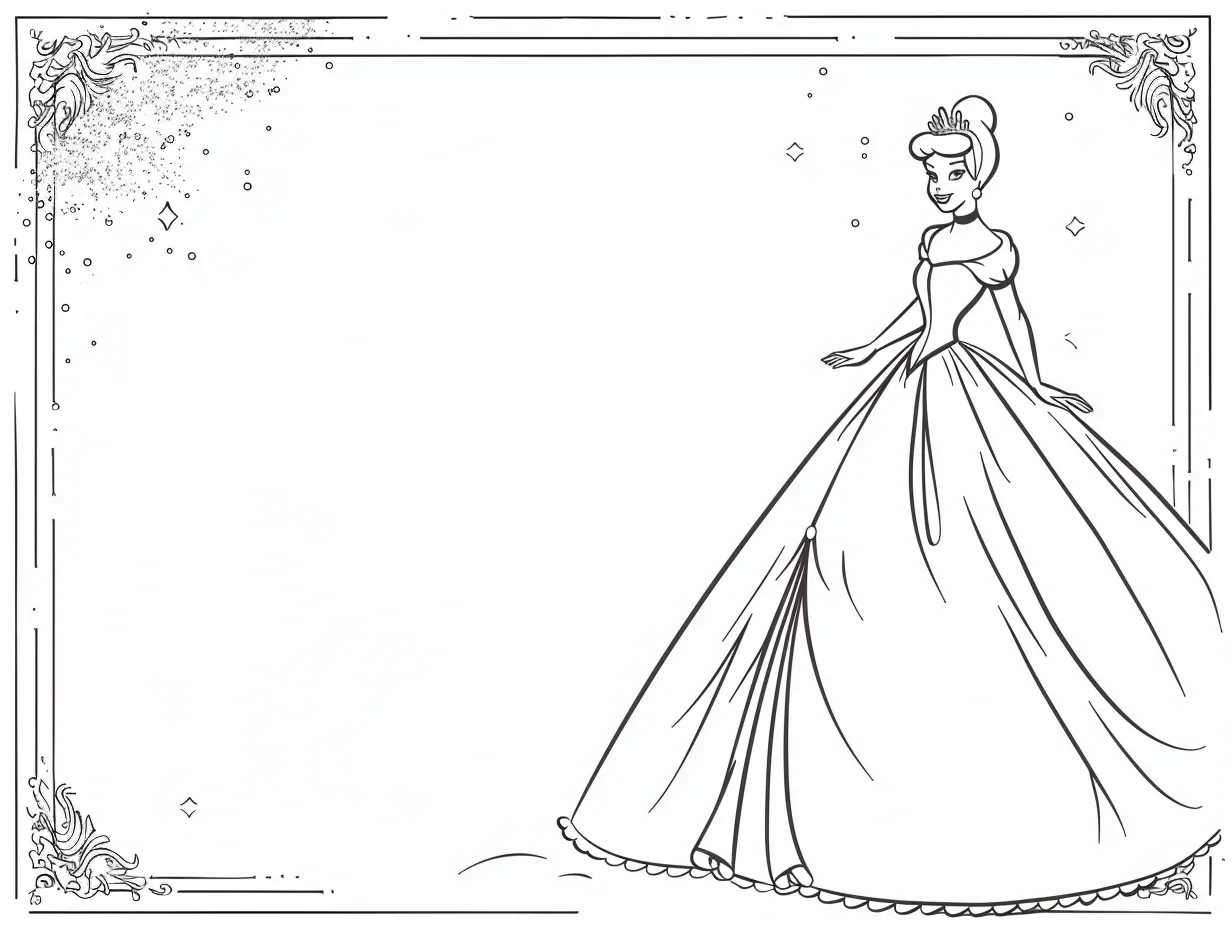 coloriage Cendrillon pour enfant