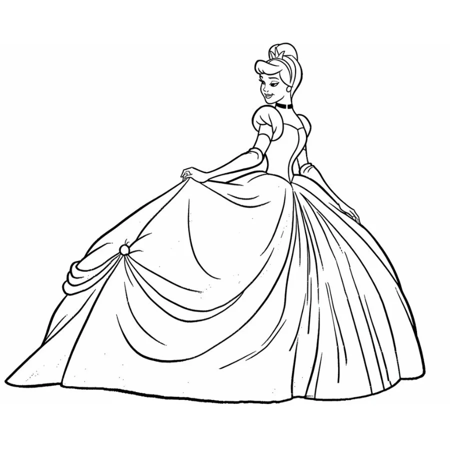 coloriage Cendrillon à imprimer pdf gratuit