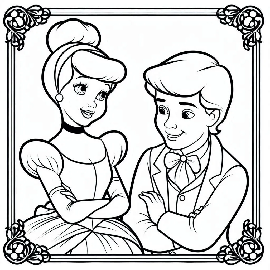 coloriage Cendrillon a imprimer gratuit