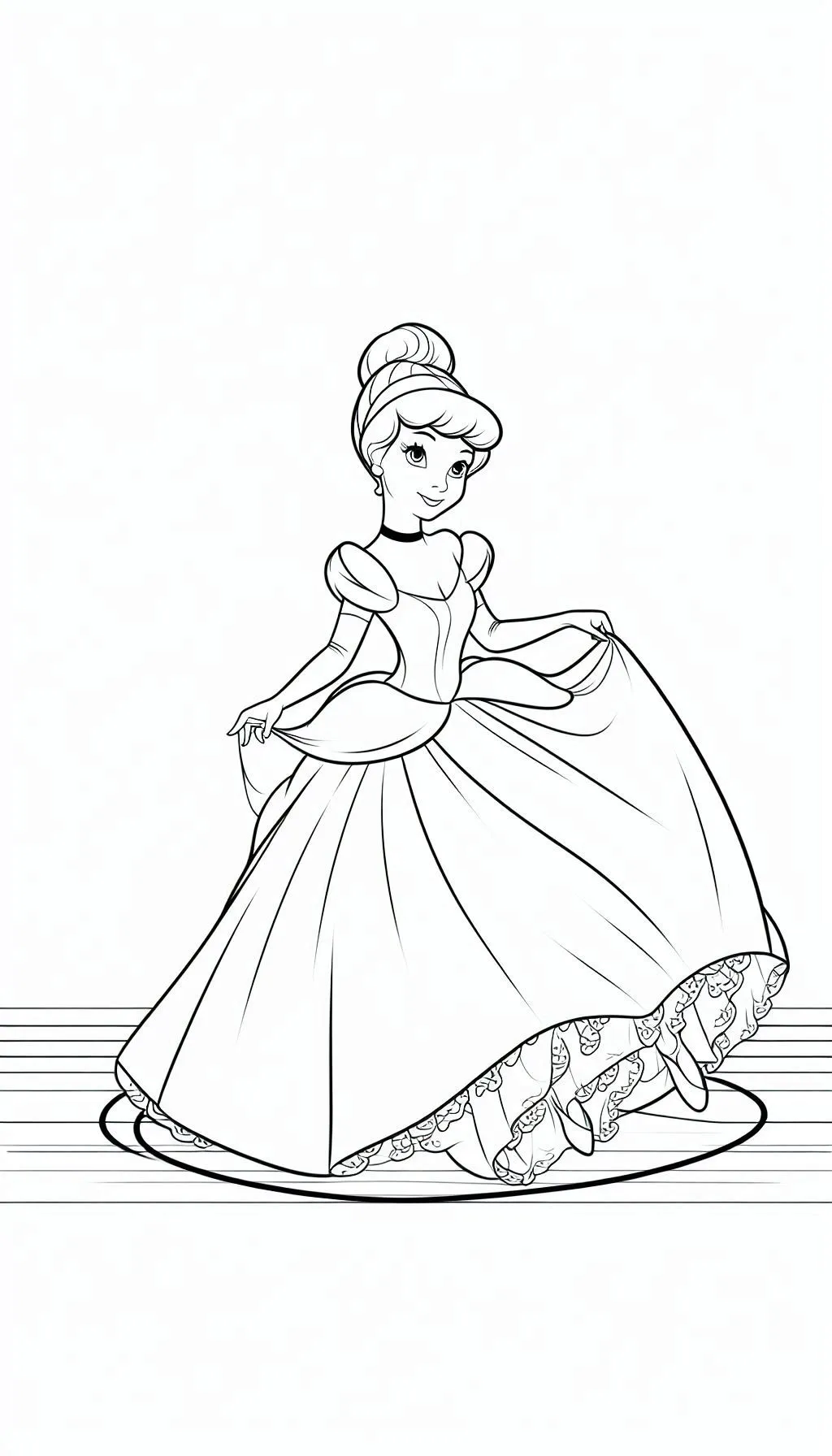 coloriage Cendrillon et découpage à imprimer