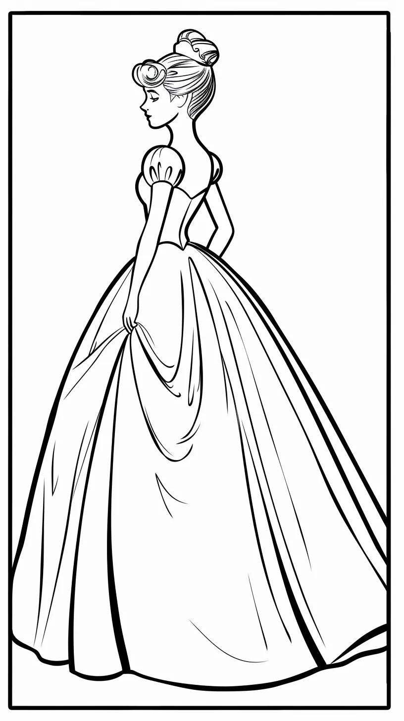 coloriage Cendrillon à imprimer a4