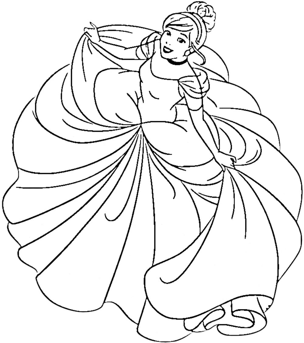 a imprimer coloriage Cendrillon gratuit