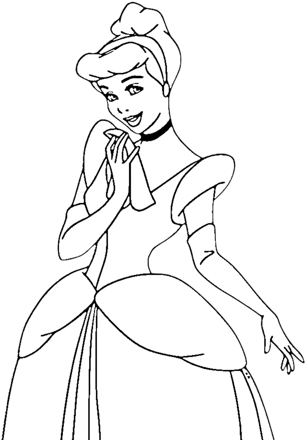 coloriage Cendrillon pour enfant de 2 ans