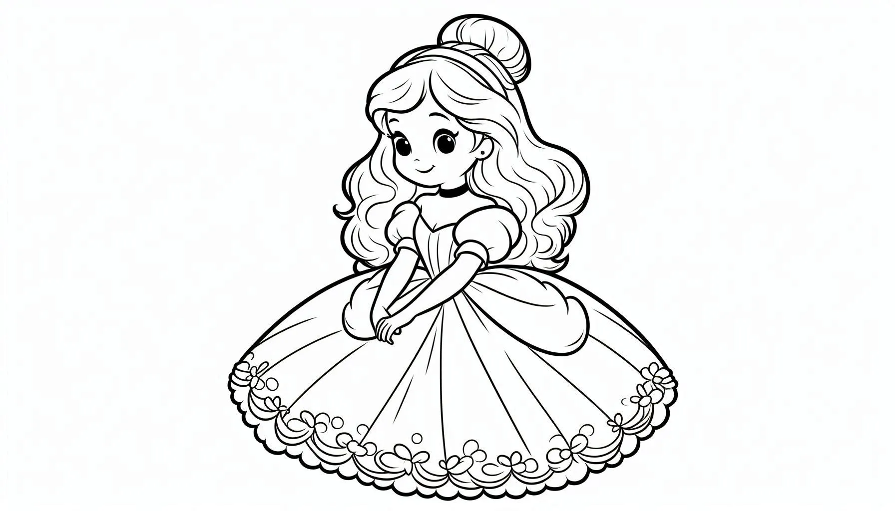 coloriage Cendrillon pour enfant a imprimer gratuit