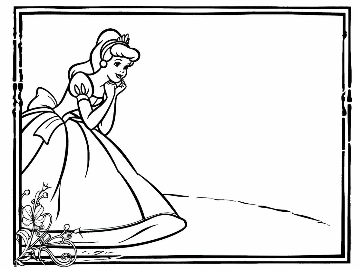 coloriage Cendrillon a dessiner et imprimer