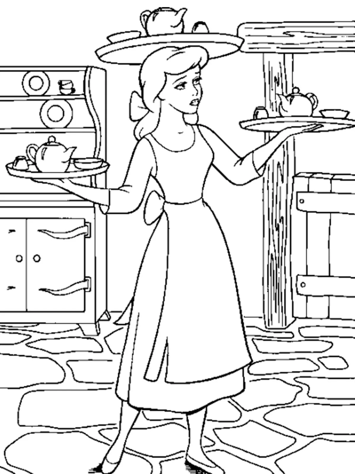 coloriage Cendrillon a imprimer