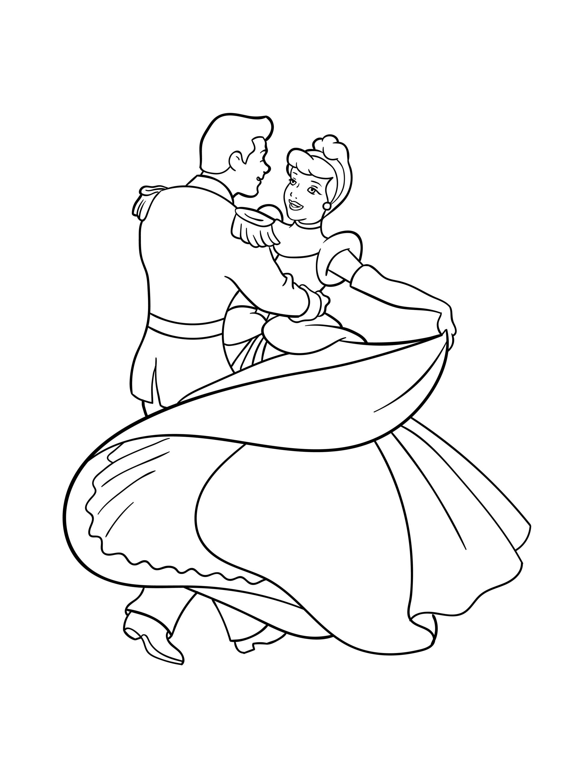 coloriage Cendrillon pour enfant de 4 ans