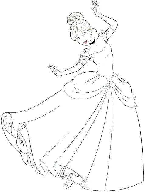 coloriage Cendrillon d'enfant a imprimer 1