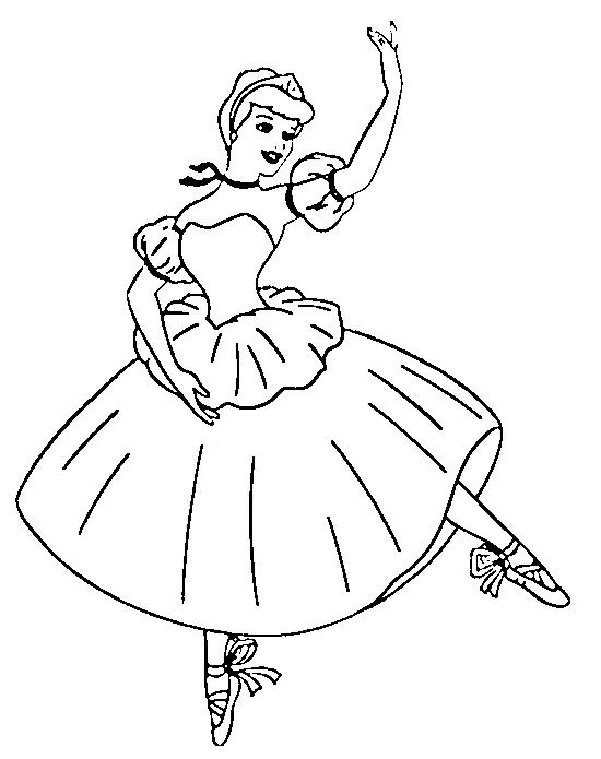 coloriage Cendrillon à imprimer gratuitement pdf 1