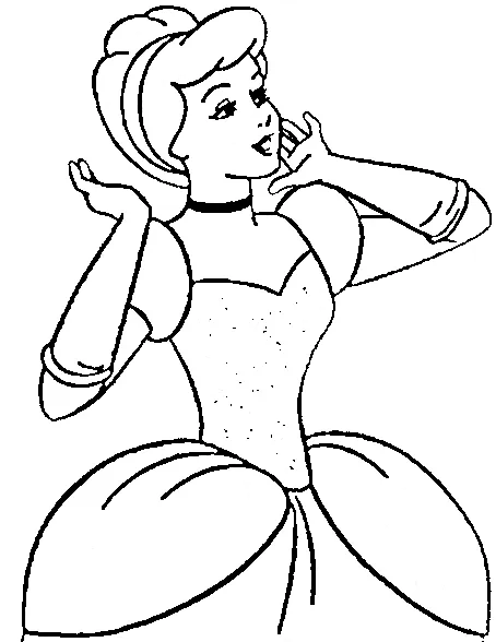 coloriage Cendrillon à imprimer pour enfant de 12 ans 1