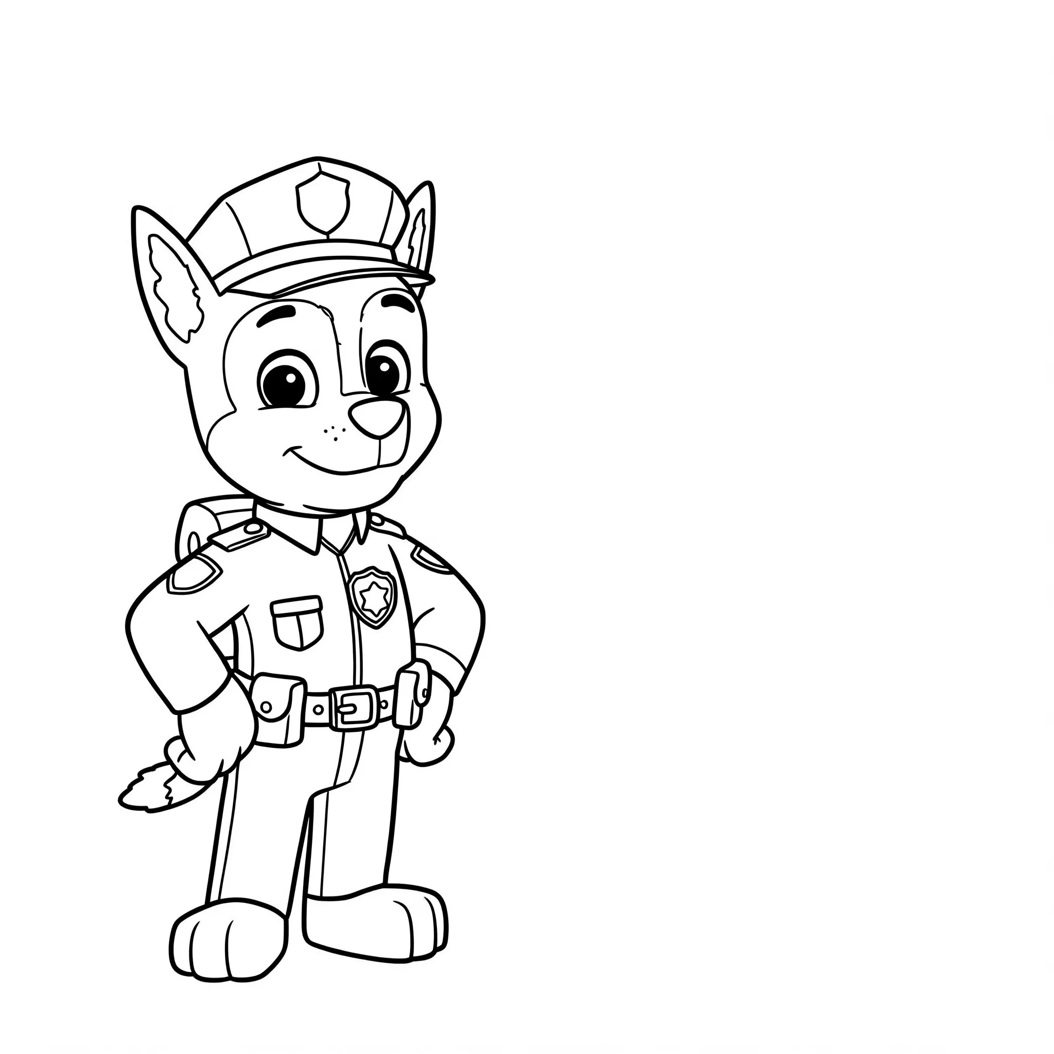 image de coloriage Chase le policier pour enfant