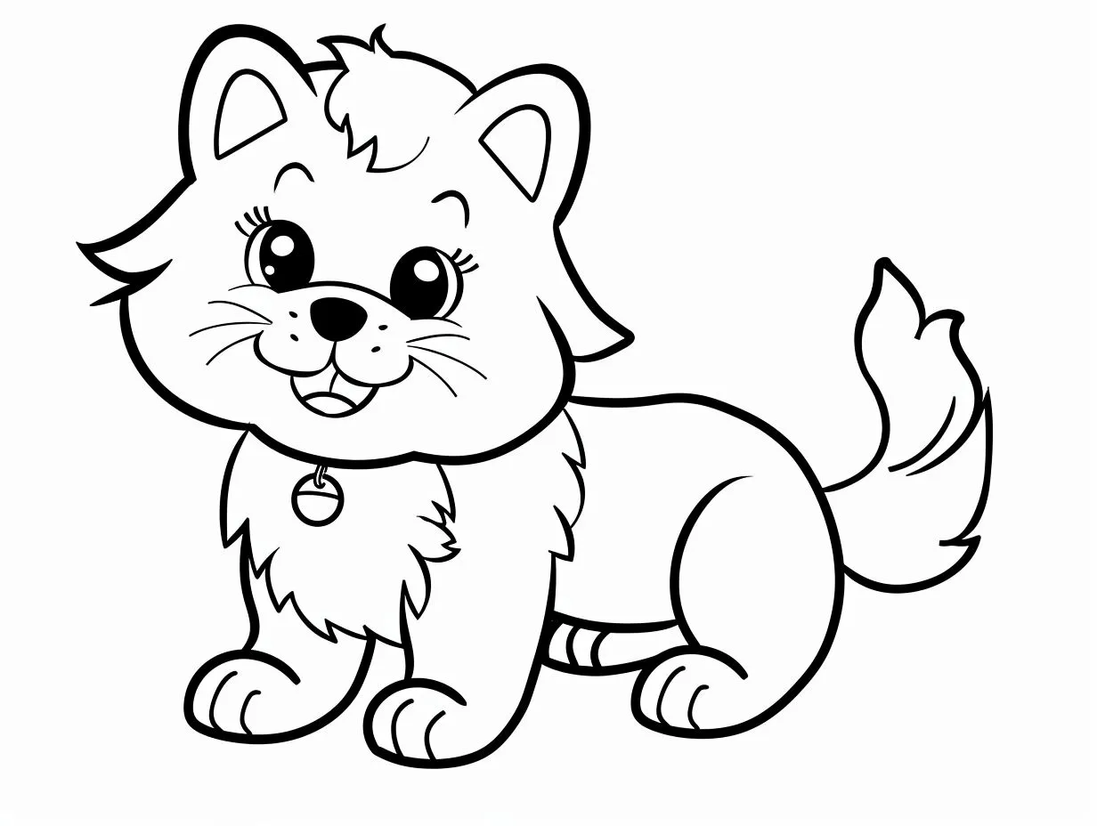 coloriage Chat a imprimer pour enfant de 4 ans 1