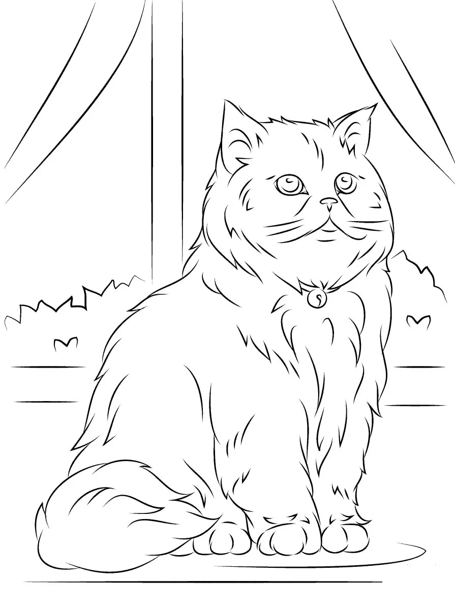 coloriage Chat pour bebe a imprimer 1