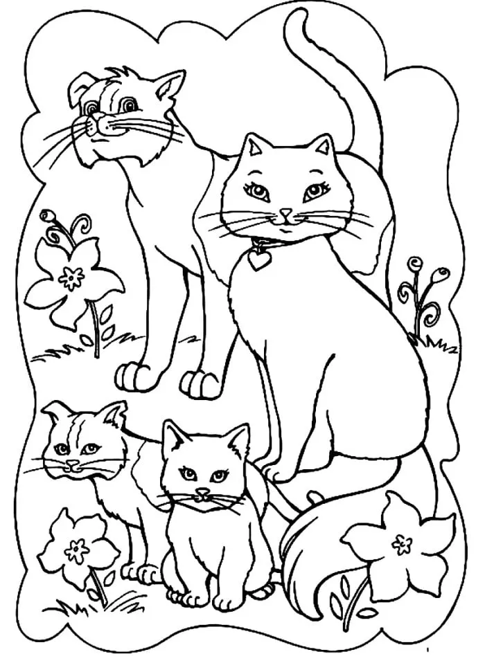 coloriage Chat educatif pour enfant 3