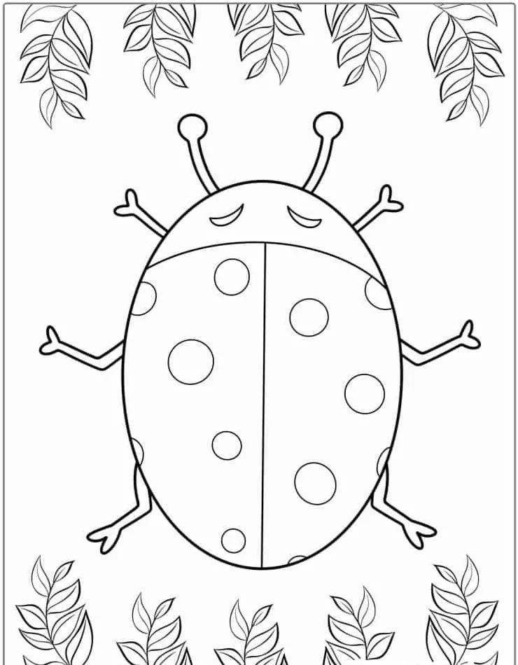 imprimer coloriage Coccinelle gratuit