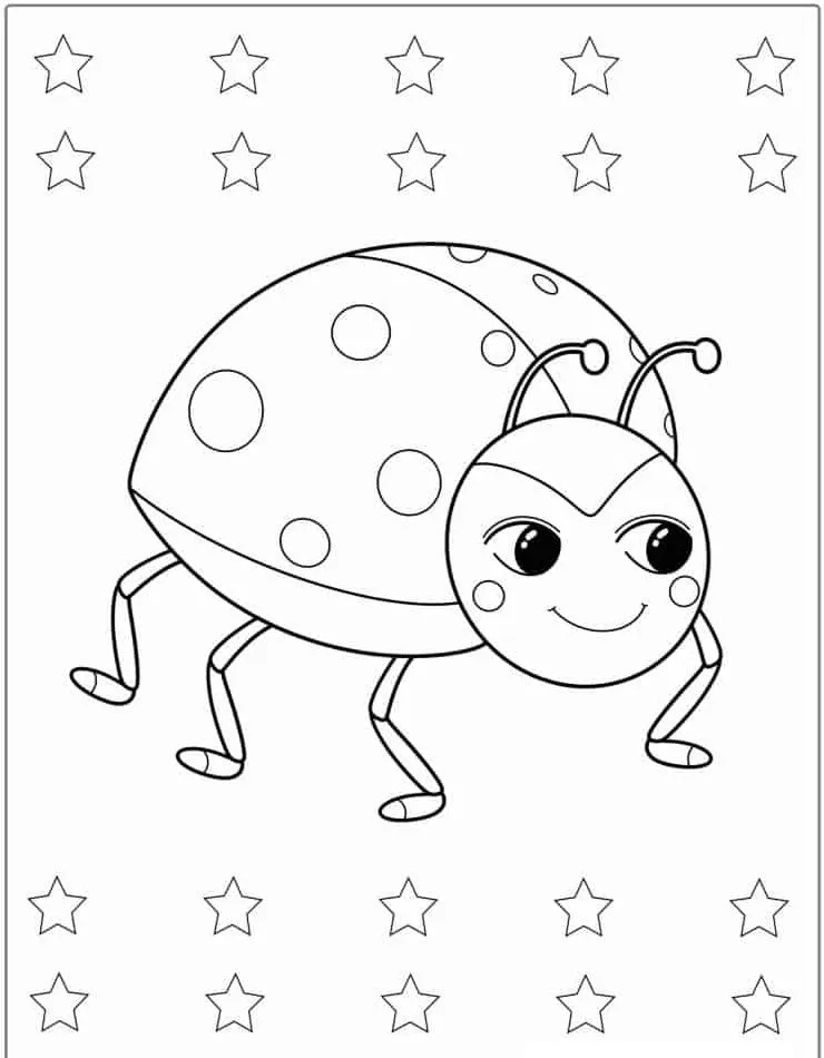 coloriage Coccinelle a colorier en ligne 1