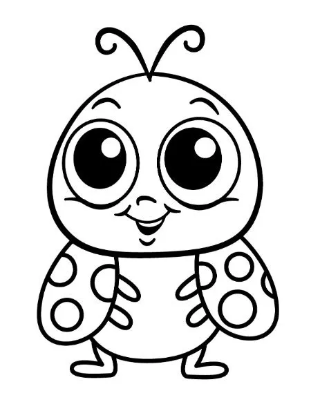 coloriage Coccinelle à imprimer a4