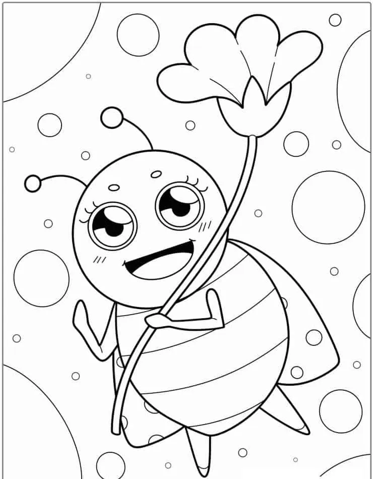 coloriage Coccinelle pour enfant de 4 ans