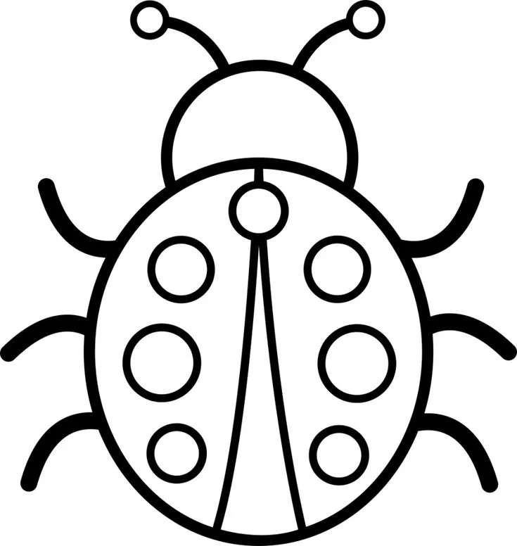 coloriage Coccinelle à imprimer pour enfant de 8 ans