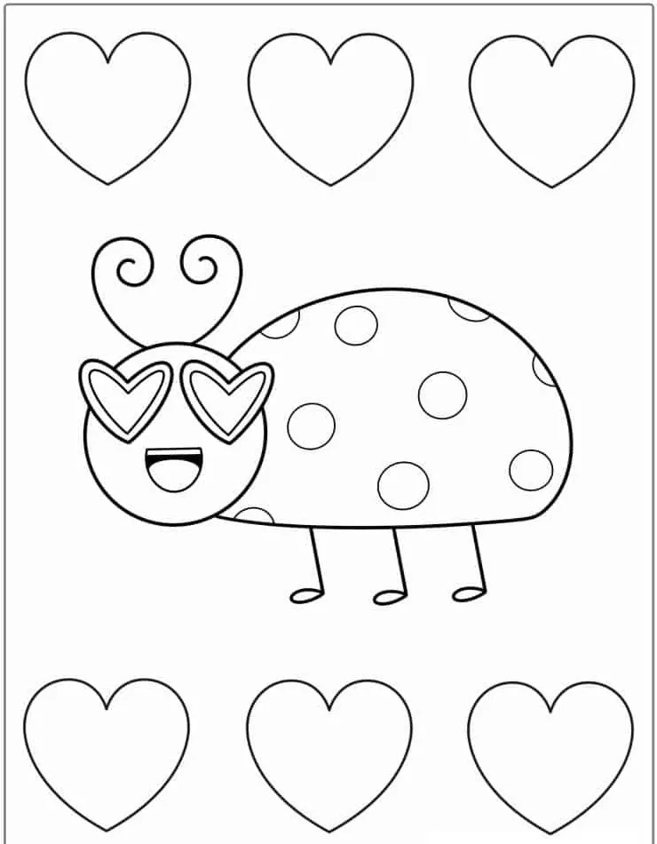 coloriage Coccinelle pour enfants a imprimer