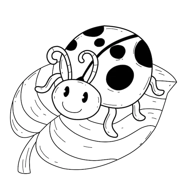 coloriage Coccinelle pour enfant de 2 ans