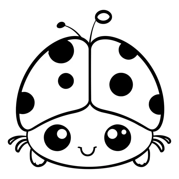 coloriage Coccinelle pour enfant de 6 ans