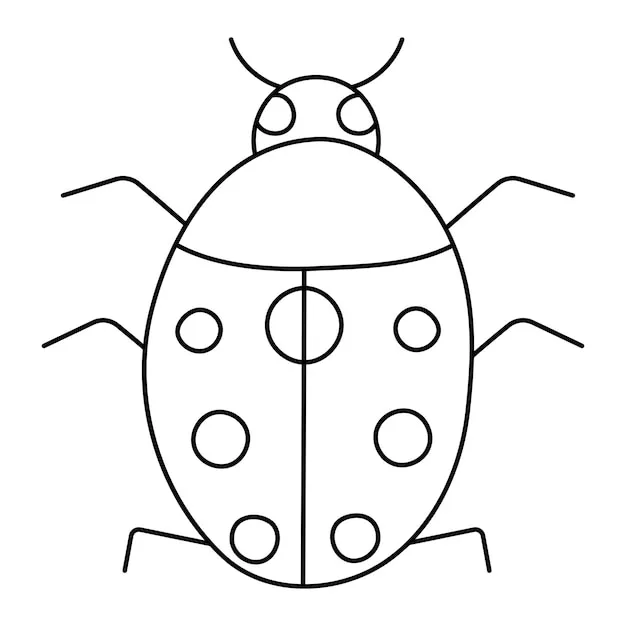 coloriage Coccinelle à imprimer pour enfant de 10 ans