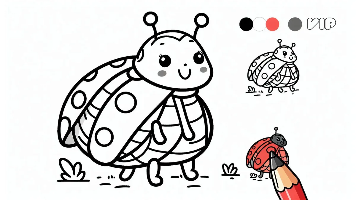 coloriage Coccinelle pour enfant