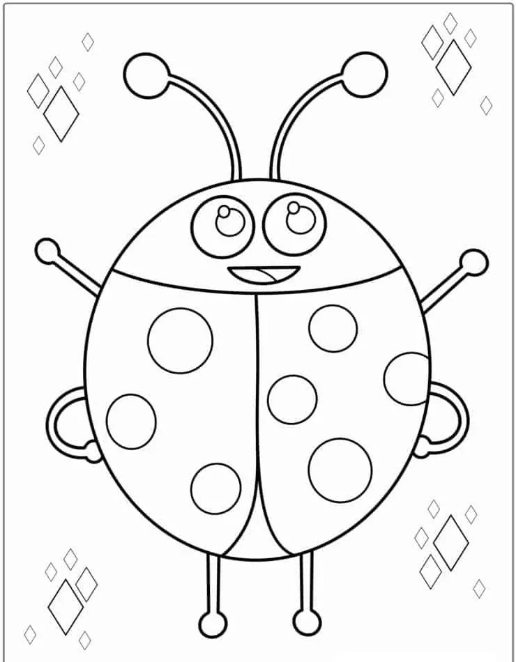 coloriage Coccinelle gratuit a imprimer