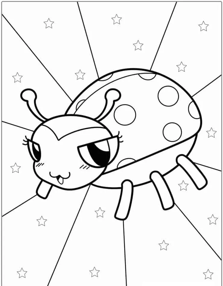 coloriage Coccinelle a telecharger 1