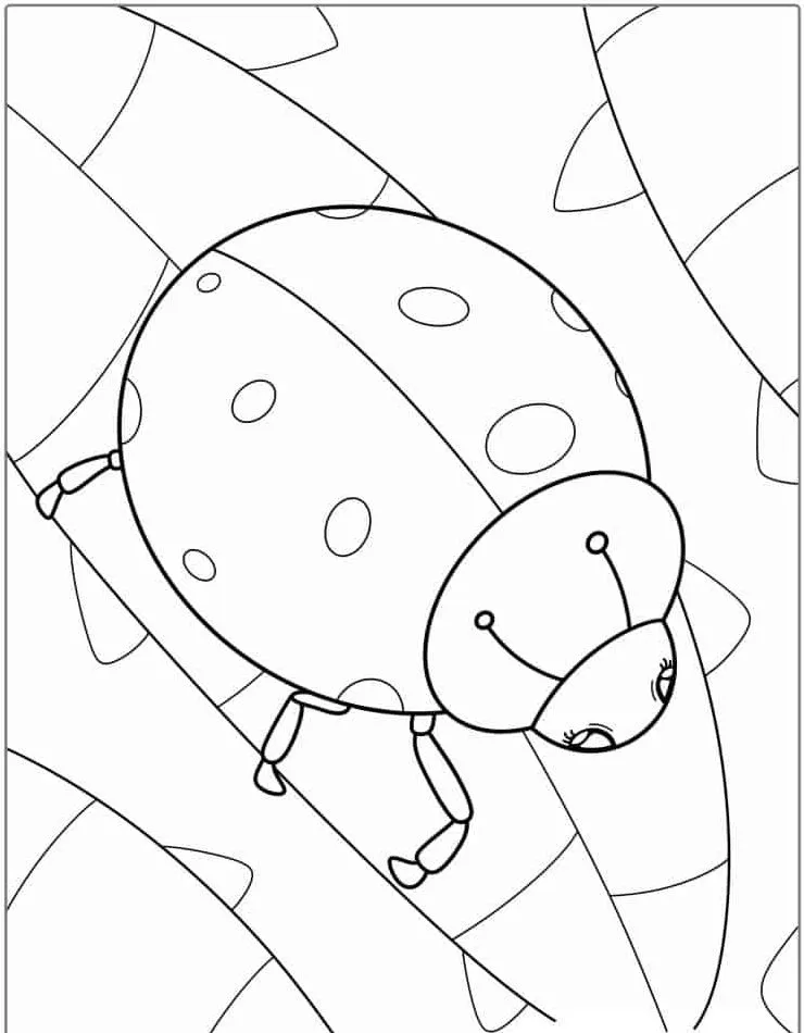 coloriage Coccinelle d'enfant a imprimer