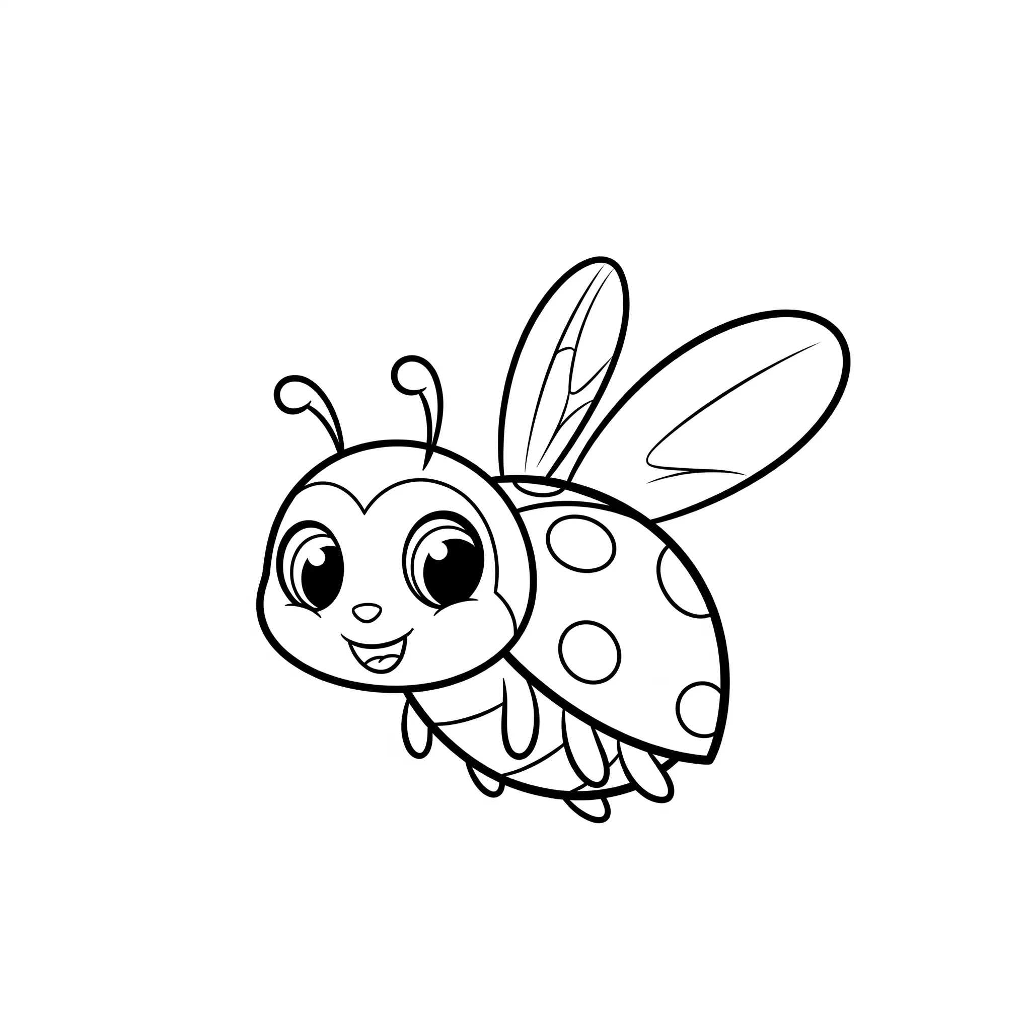 coloriage Coccinelle Volante à imprimer pour enfant de 12 ans