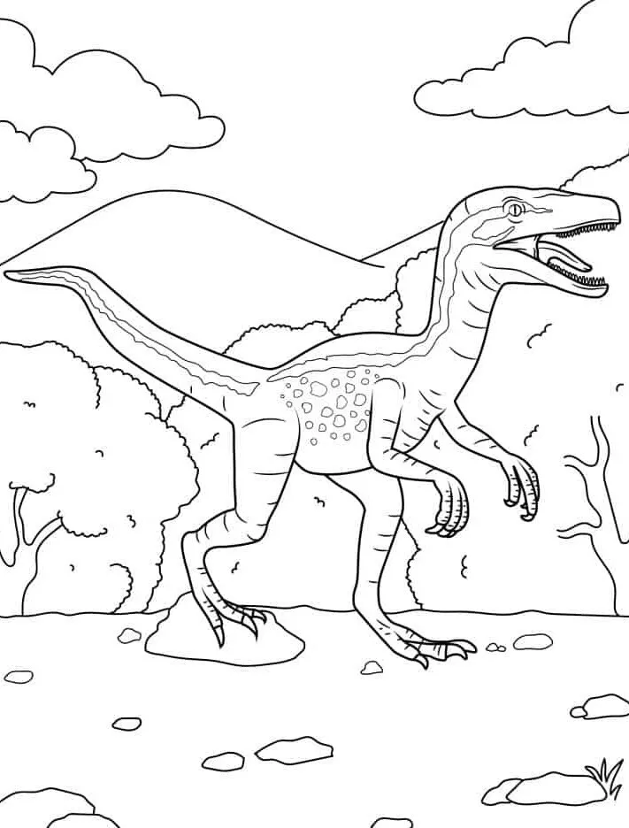 coloriage Dinosaures educatif pour enfant