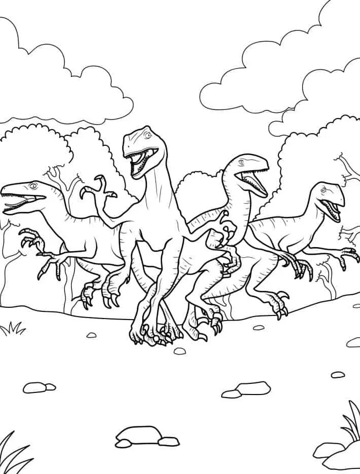 coloriage Dinosaures à imprimer pour enfant de 8 ans 1